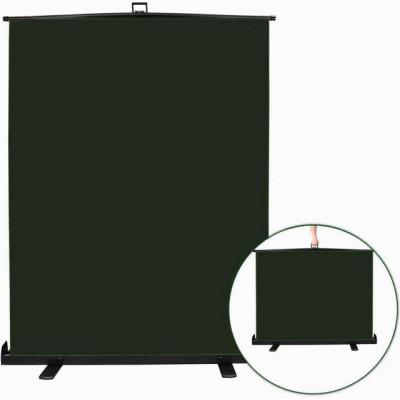 Trux Design Fondale Autoportante di stoffa 2x1.80m Nero