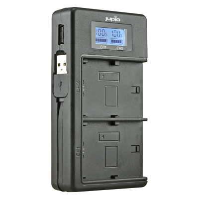 Jupio Caricatore doppio USB - LCD per Nikon EN-EL25