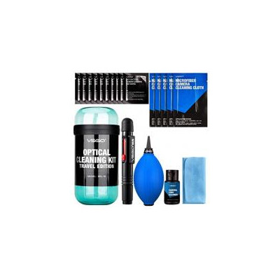 VSGO Kit pulizia lenti da viaggio blu