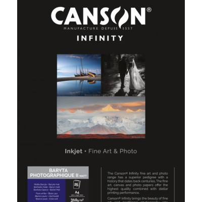 Canson Infinity Baryta Photographique II Matt gr310 A4x25