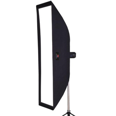 Aurora Softbox Strip arretrato 40x180 cm argento