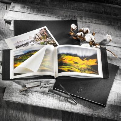 Hahnemuhle album di tessuto A3 orizzontale colore nero