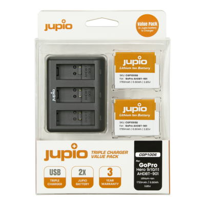 Jupio GoPro Value Pack per GoPro HERO 9. 10 e GoPro HERO 11